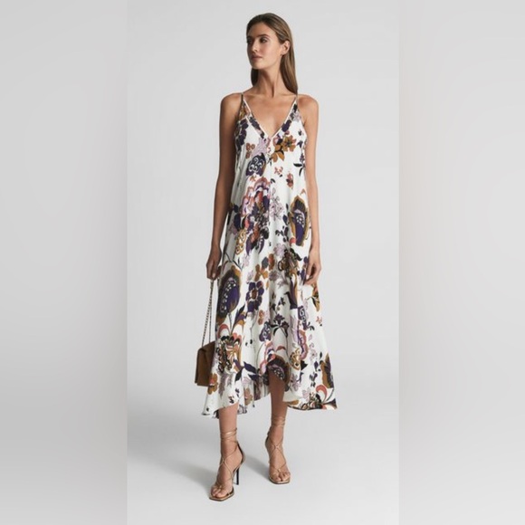 Reiss Dresses & Skirts - REISS MABEL PRINT PLUNGE NECK MAXI DRESS